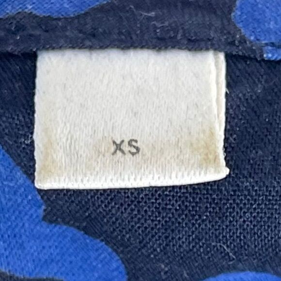 Anthropologie HD In Paris Jessica Blue/Black Print Asymmetrical Tunic Sz XS - Picture 5 of 10